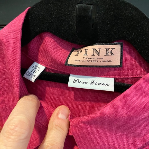Pink Linen Blouse - Picture 2 of 3